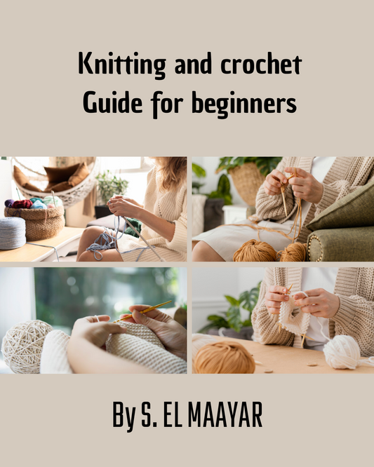 Crochet & knitting techniques-Bundle ebook (get 2 for 1) featuring beginner's knitting and crochet guide in action.